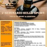 2° Seminario sullo Sport: Focus su Sport e Giustizia 7 maggio 2024 ore 15
